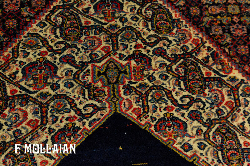 Antique Persian Senneh Warp Silk & Part Silk Rug n°:99091954